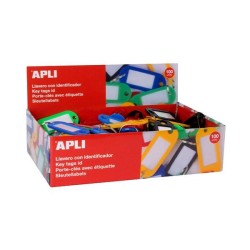 Llavero con etiqueta Apli - Colores surtidos - Pack 100 ud