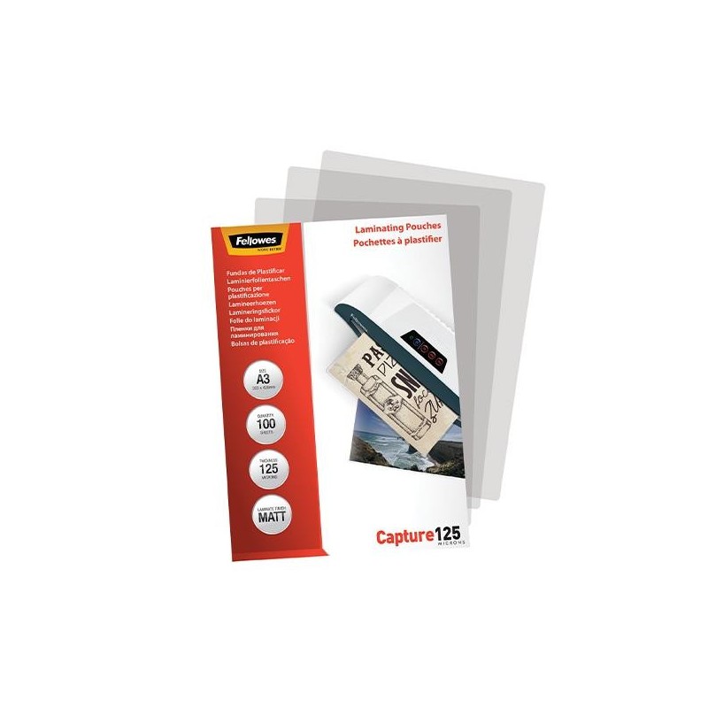 Fundas de plastificar mate Fellowes - 125 micras - A3 - Caja 100 ud