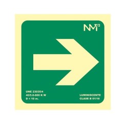 Señal normalizada Flecha derecha Archivo 2000 - PVC - 22,4 x 30 cm