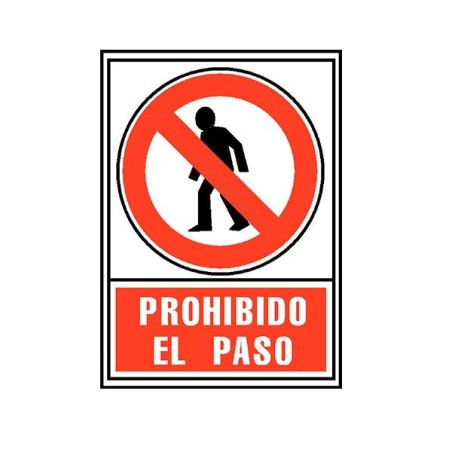 Señal normalizada Prohibido el paso Archivo 2000 - PVC - 21 x 30 cm