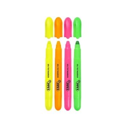 Marcador fluorescente Jovi - Stick - Gel - Colores surtidos - Pack 4 ud