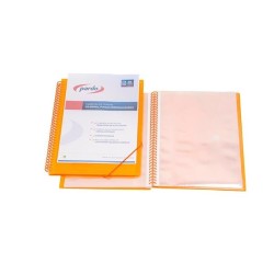 Carpeta de fundas espiral Pardo Studio Style - PP - Folio - 40 fundas - Color naranja