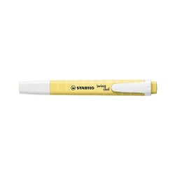 Marcador fluorescente Stabilo Swing Cool Pastel - Punta biselada - Trazo 1 - 4 mm - Color amarillo cremoso