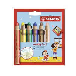 Lápiz de color Stabilo Woody 3 en 1 - Caja 6 ud