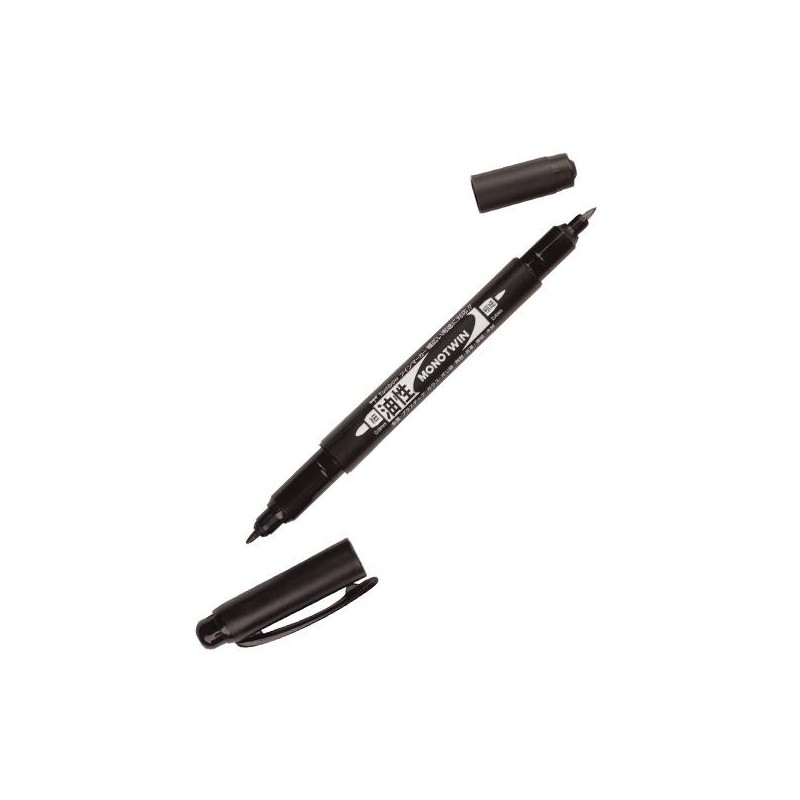 Rotulador permanente doble punta Tombow Monotwin - 0,4/0,8 - Color negro Rotulador permanente doble punta Tombow Monotwin - 0,4/0,8 - Color negro