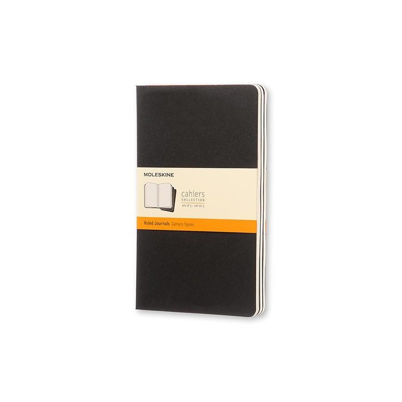 Cuaderno Moleskine Cahier - Cosido - 13 x 21 cm - Lisas - 80 páginas - 70 g - Color negro - Pack de 3 Cuaderno Moleskine Cahier - Cosido - 13 x 21 cm - Lisas - 80 páginas - 70 g - Color negro - Pack de 3