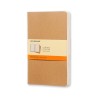 Cuaderno Moleskine Cahier - Cosido - 13 x 21 cm - Horizontal - 80 páginas - 70 g - Color Kraft - Pack de 3