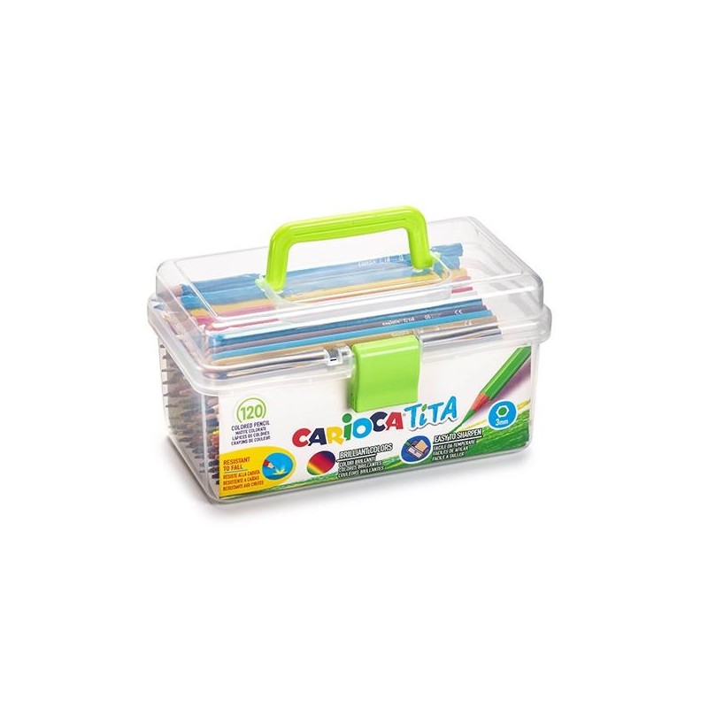 Lápices de colores Carioca Tita - Colores surtidos l - Caja 120 ud Lápices de colores Carioca Tita - Colores surtidos l - Caja 120 ud