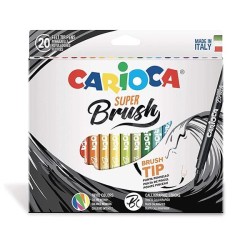 Rotulador Carioca Super Brush - Colores surtidos - Caja 20 ud