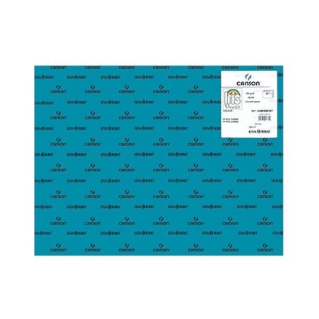 Cartulina Canson Iris - 50 x 65 cm - 185 g - Color azul caribe (PACK INDIVISIBLE DE 25 UNIDADES)