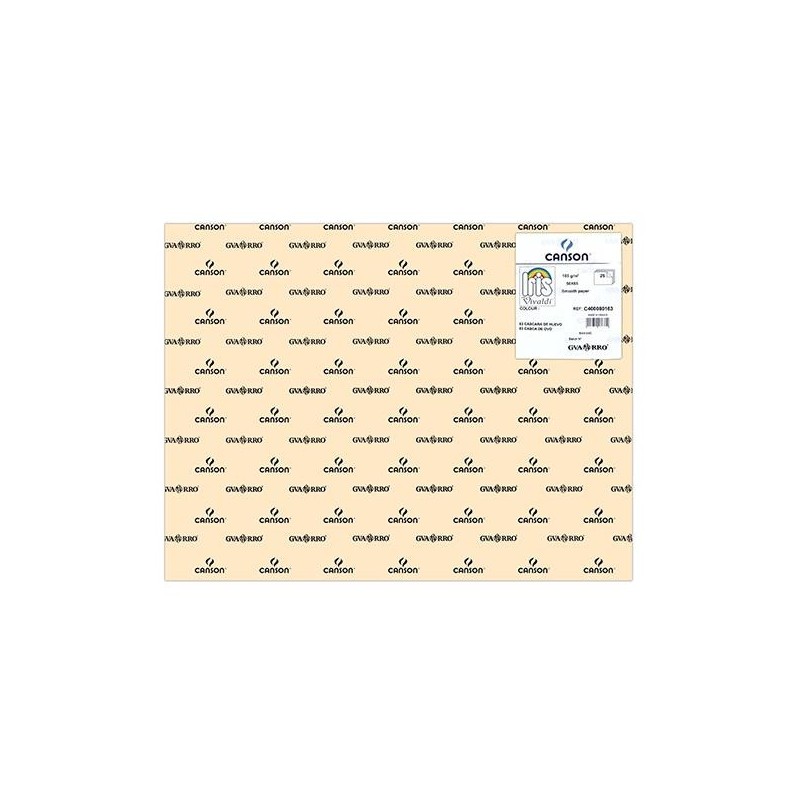 Cartulina Canson Iris - 50 x 65 cm - 185 g - Color cáscara de huevo (PACK INDIVISIBLE DE 25 UNIDADES)