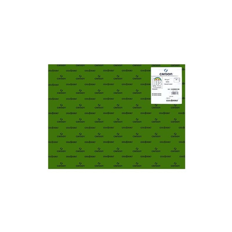 Cartulina Canson Iris - 50 x 65 cm - 185 g - Color verde safari (PACK INDIVISIBLE DE 25 UNIDADES)