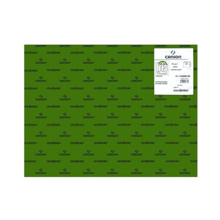 Cartulina Canson Iris - 50 x 65 cm - 185 g - Color verde safari (PACK INDIVISIBLE DE 25 UNIDADES)