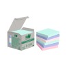 Notas adhesivas recicladas Post-it - 100 hojas - 76 x 76 mm - Colores surtidos pastel - Pack 6 blocs