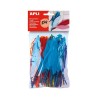 Plumas indio Apli - Tamaños surtidos - Colores surtidos - Bolsa 100 ud