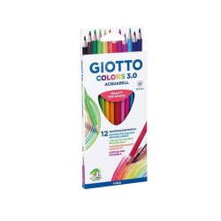 Lápiz color acuareable Giotto Colors Aquarell - Colores surtidos - Caja 12 ud