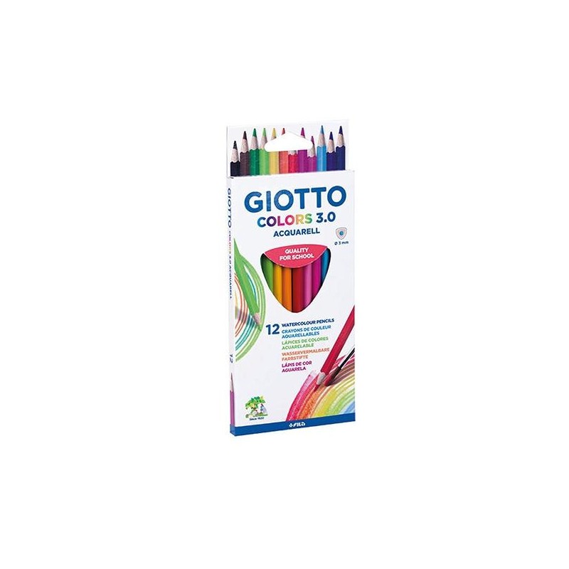 Lápiz color acuareable Giotto Colors Aquarell - Colores surtidos - Caja 12 ud Lápiz color acuareable Giotto Colors Aquarell - Colores surtidos - Caja 12 ud