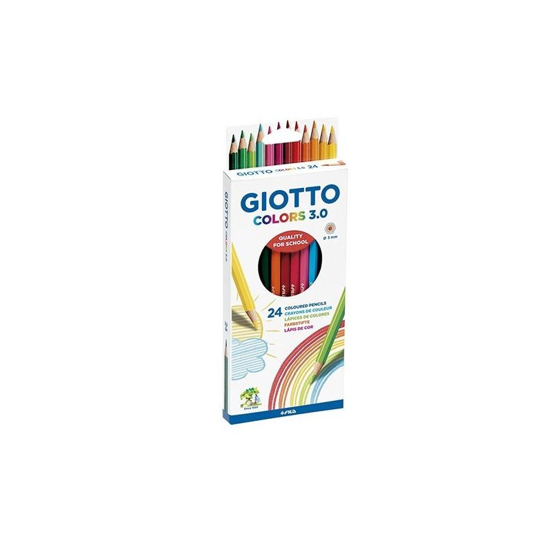 Lápiz color acuareable Giotto Colors Aquarell - Colores surtidos - Caja 24 ud