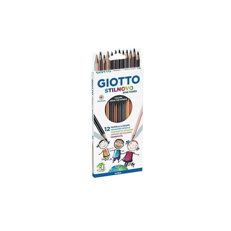 Lápices de colores Giotto Stilnovo Skin Tones - Colores piel - Caja 12 ud