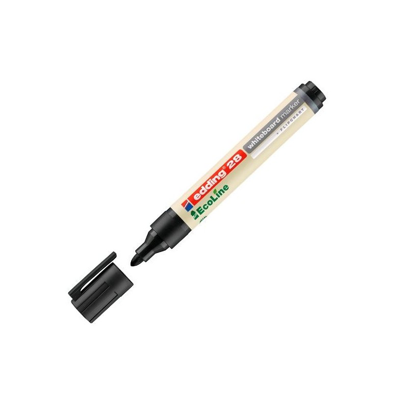Marcador para pizarra blanca edding EcoLine 28 - Punta 1,5/3 mm - Color negro Marcador para pizarra blanca edding EcoLine 28 - Punta 1,5/3 mm - Color negro