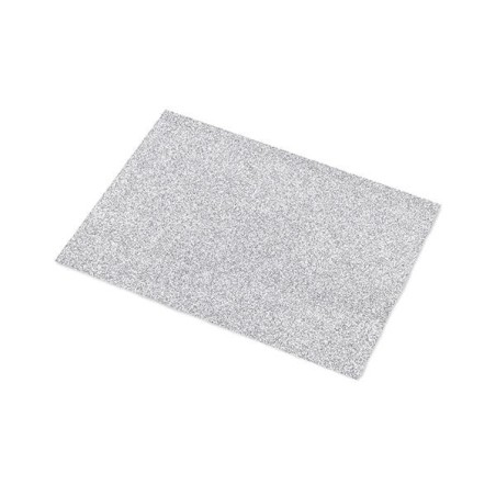 Cartulina purpurina Sadipal - 50 x 65 cm - 330 g - Color plata - Bolsa 5 hojas