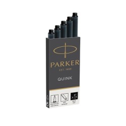 Cartucho para pluma Parker - Color negro - 5 ud