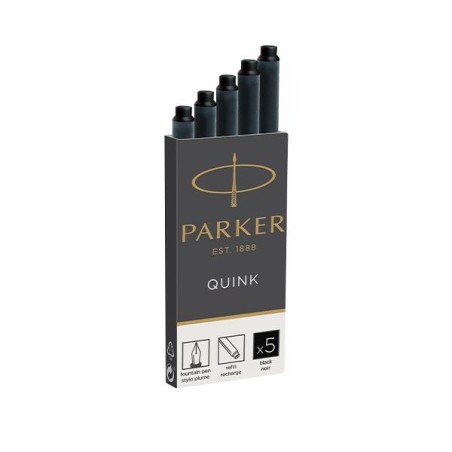 Cartucho para pluma Parker - Color negro - 5 ud