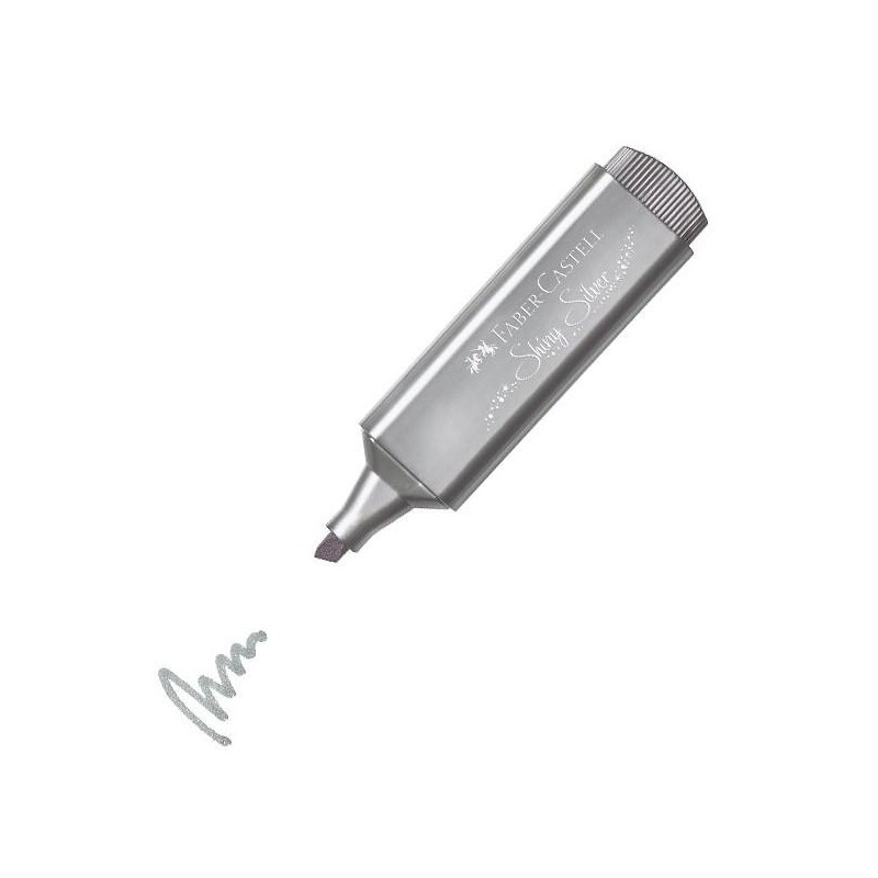Marcador fluorescente Faber-Castell Textliner 1546 metallic plata Marcador fluorescente Faber-Castell Textliner 1546 metallic plata