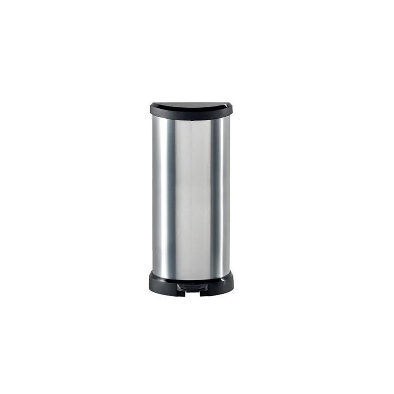 Papelera con pedal Curver Deco Bin - 40 L - Color gris metalizado Papelera con pedal Curver Deco Bin - 40 L - Color gris metalizado