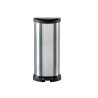 Papelera con pedal Curver Deco Bin - 40 L - Color gris metalizado