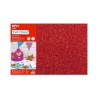 Lámina goma eva purpurina Apli - 40 x 60 cm - Grosor 2 mm - Color rojo - Pack 3 ud