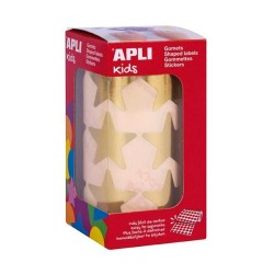 Gomets estrellas Apli - 33 mm - Color oro - Rollo 708 ud