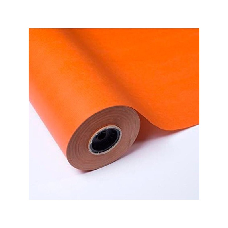 Papel kraft Sadipal - 65 g - Bobina 10 kg - Color naranja fuerte Papel kraft Sadipal - 65 g - Bobina 10 kg - Color naranja fuerte