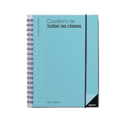 Cuaderno de todas las clases Additio - Día página - PVC - 17 x 24 cm - 256 páginas - Castellano - Colores surtidos