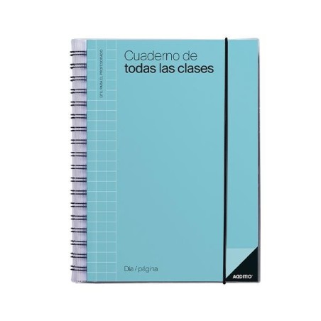 Cuaderno de todas las clases Additio - Día página - PVC - 17 x 24 cm - 256 páginas - Castellano - Colores surtidos
