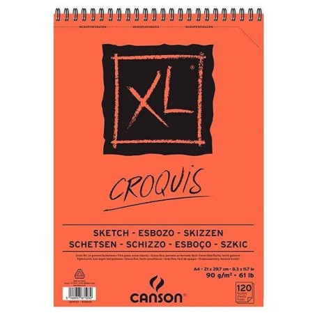 Bloc para croquis Canson XL - Microperforado - Espiral - A3 - 60 g - 120 hojas