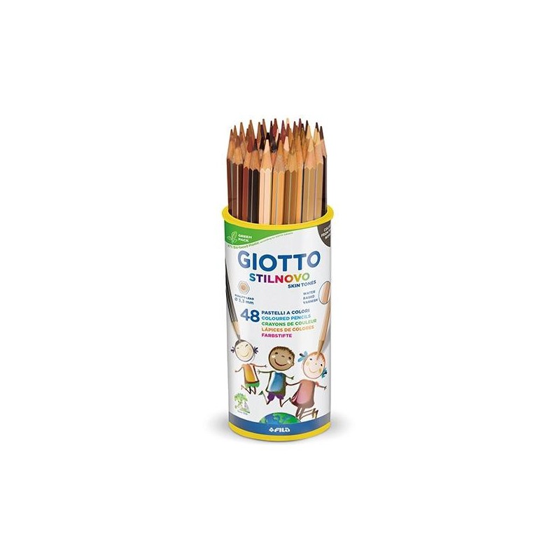 Lápiz de color Giotto Stilnovo Skin Tones - 3,3 mm - Colores piel surtidos - Estuche 48 ud Lápiz de color Giotto Stilnovo Skin Tones - 3,3 mm - Colores piel surtidos - Estuche 48 ud