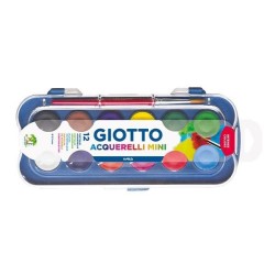 Acuarelas Giotto Mini - 23 mm - Colores surtidos - Estuche 36 ud - Incluye pincel
