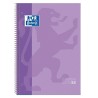 Cuaderno Oxford Europeanbook 1 - Espiral - Tapa extradura - A4+ - 5x5 - 80 hojas - 90 g - Color malva