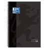 Cuaderno Oxford Europeanbook 1 - Espiral - Tapa extradura - A4+ - 5x5 - 80 hojas - 90 g - Color negro