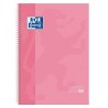 Cuaderno Oxford Europeanbook 1 - Espiral - Tapa extradura - A4+ - 5x5 - 80 hojas - 90 g - Color rosa