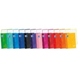 Recambio Oxford - Encolado - Tapa blanda - A4+ - 5x5 - 90 g - 80 hojas - Color negro
