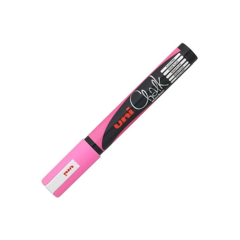 Marcador tiza líquida Uni Chalk Marker trazo 1,8-2,5mm rosa Marcador tiza líquida Uni Chalk Marker trazo 1,8-2,5mm rosa
