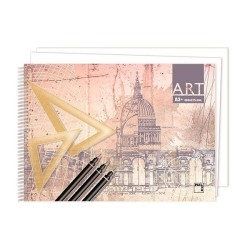 Bloc papel de dibujo Pacsa Art - Espiral - A3+ - 140 g - Pack 20 hojas