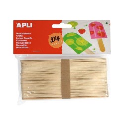 Palos polo jumbo de madera Apli - 150 x 18 mm - Color natural - Bolsa 40 ud