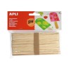 Palos polo jumbo de madera Apli - 150 x 18 mm - Color natural - Bolsa 40 ud