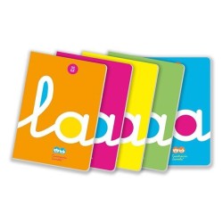 Libreta Lamela - Grapada - Polipropileno - A4 - Cuadrovía 2,5 mm - 50 hojas - 90 g - Colores surtidos