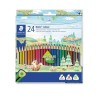 Lápiz de color Staedtler Noris Colour 187 - 3mm - Colores surtidos - Estuche 24 ud