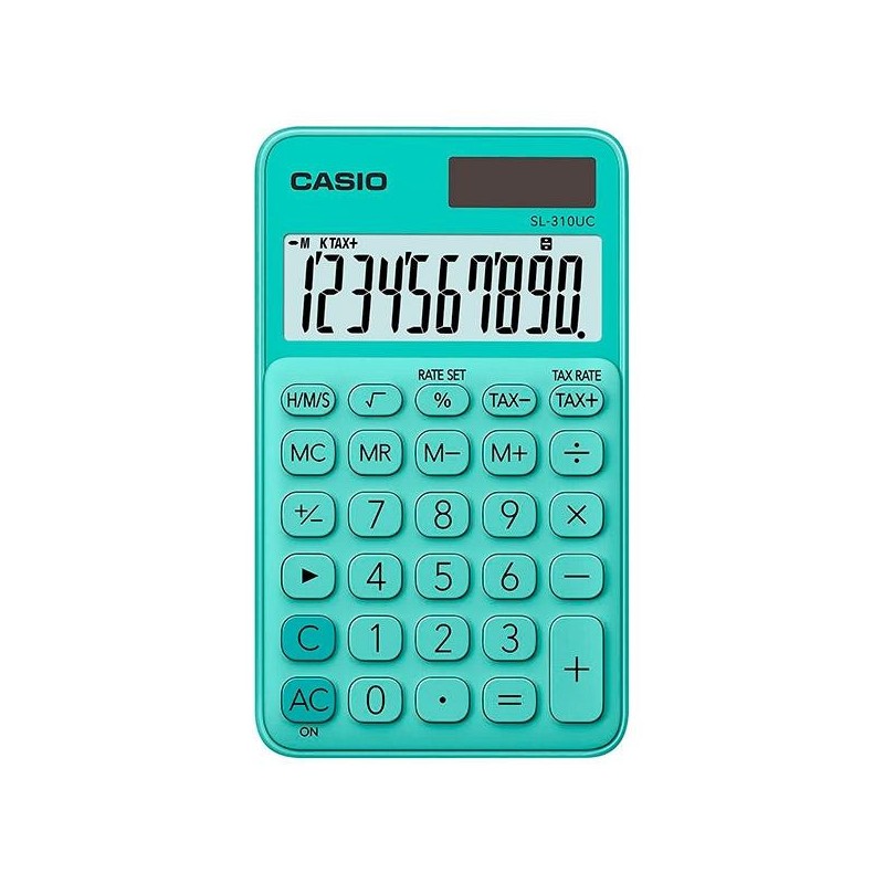 Calculadora de bolsillo Casio My Color SL-310UC-GN 10 dígitos verde