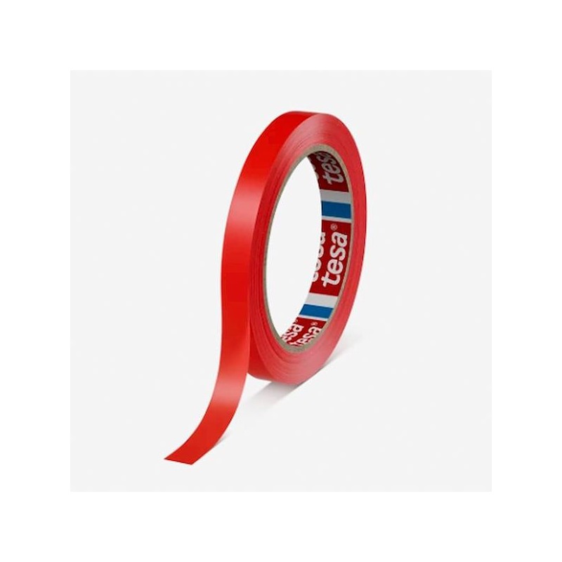Precinto Tesa de colores - PVC - 12 mm x 66 m - Color rojo